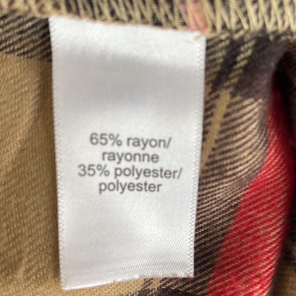Maurices Khaki Plaid Super Soft Button Down Shirt - Picture 6 of 6
